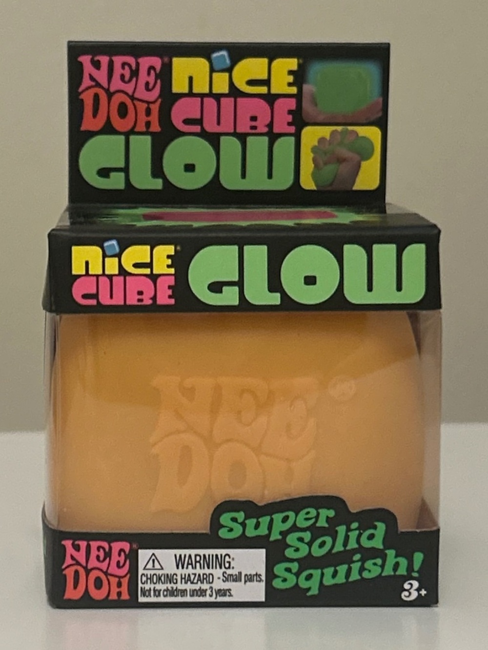 Needoh Nice Cube Glow YELLOW - New